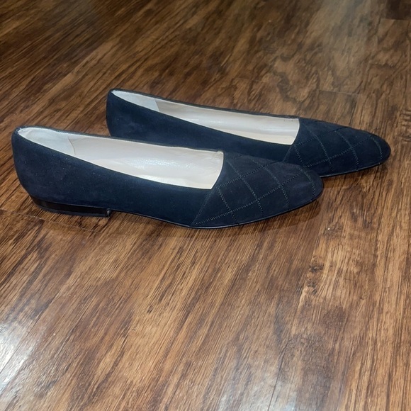 Salvatore ferragamo designer luxury suede quilted heeled loafers flats shoes 9 - Picture 5 of 16